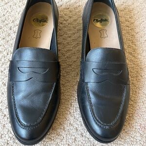 Buffalo London Women’s Black Leather Loafers | EUR 38